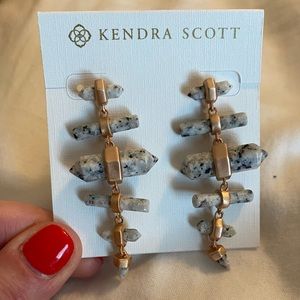 Rose Gold and Gray Granite KS Earrings